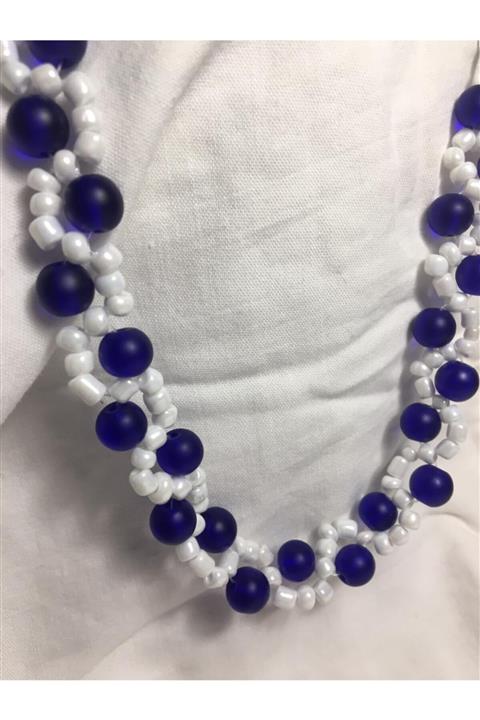 Çandırella Mavi Inci Choker Kolye