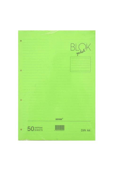 Bayındır A4 Kolej Yedek Yeşil 50 Yaprak