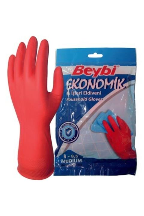Beybi Lateks Kırmızı Eldiven 8-8,5 Ev Tip
