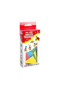 MANKAN 36 Parça Manyetik Zeka Oyunu Tangram Puzzle Aktivite Kartlar