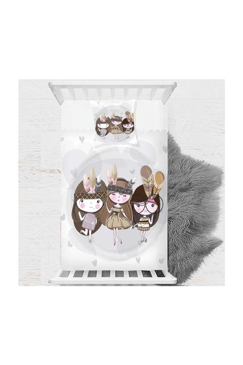 Else Minik Kızlar Tek Kişilik Desenli Çocuk Yatak Örtüsü