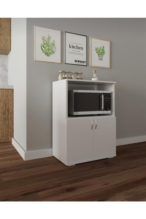 ELITE SHOPPING AKSESUAR DİZAYN 2 Kapaklı Mutfak Fırın Dolabı Çok Amaçlı