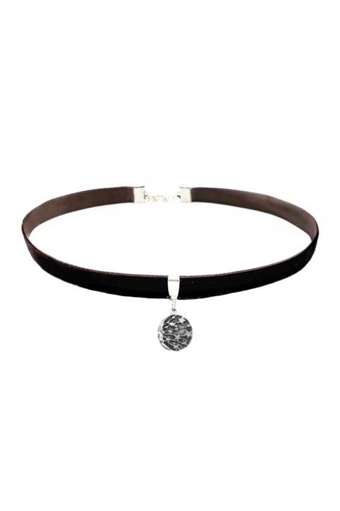 Bijustore Kahverengi Kadife Galaksi Choker