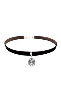 Bijustore Kahverengi Kadife Aşk Düğümü Choker