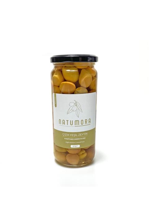 Natumora Çizik Yeşil Zeytin 300g Cam Kavanoz