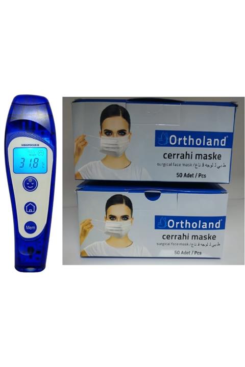 Visio Focus Pro 06480 Temassız Ateş Ölçer  2 Kutu 100 Adet Ortholand Maske