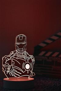 Yubi Design Iron Man - 3 Boyutlu Dekoratif Gece Lambası 3d