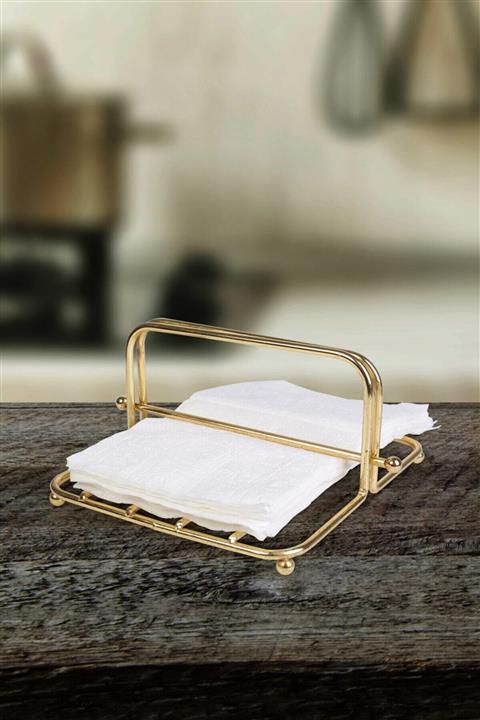 StarHome Home Kare Lüks Gold Peçetelik