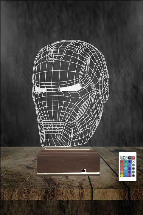 ALGELSİN 3d Iron Man Karakterli Gece Masa Lambası