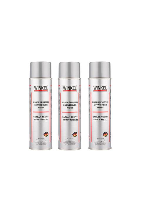 Winkel Kırmızı Beyaz Yeşil Çatlak Tespit Kontrol Spreyi  3'lü