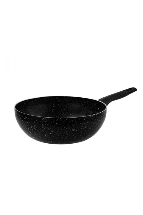 Taç Ultra Granit Plus Wok Tava 24 Cm Siyah