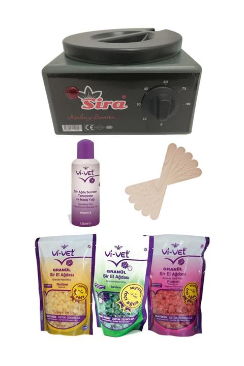 Vivet Ağda Seti 3 Granül Ağda Boncuk Ağda Seti Ağda Yağı