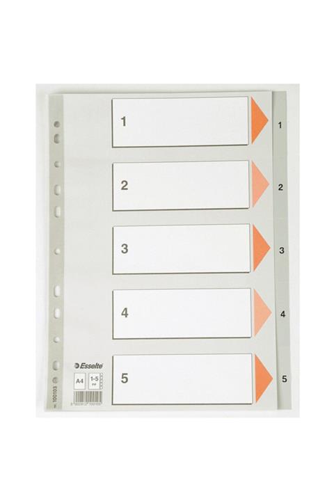 Esselte 100103 Seperatör A4 1-5 Rakam Gri