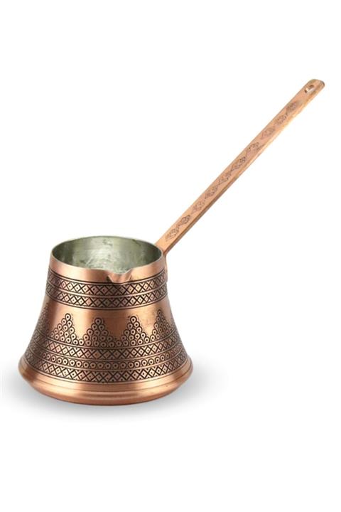MORYA Bakır Cezve Desenli Içi Kalay Kaplamalı 5 Fincanlık