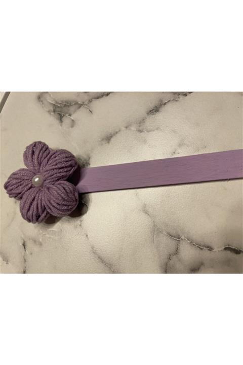 Handmadebysvg Lila Çiçek Kitap Ayracı