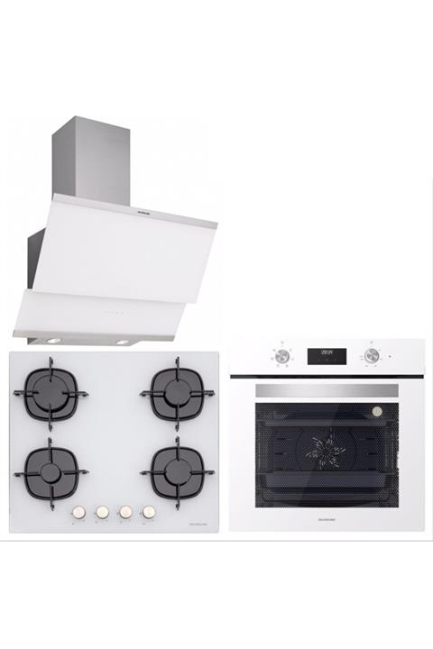 Silverline Beyaz Cam Anakstre Set Bo6502w02-cs5436w01-3420 Classy 60