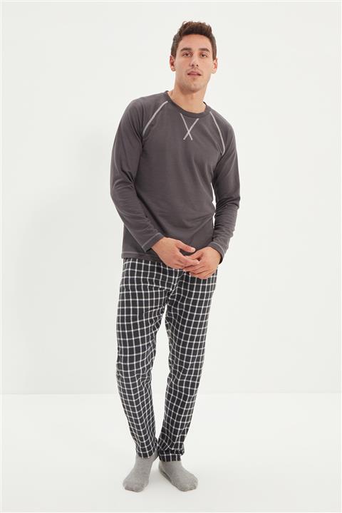 TRENDYOL MAN Antrasit Erkek Regular Fit  Pijama Takımı THMAW22PT0426