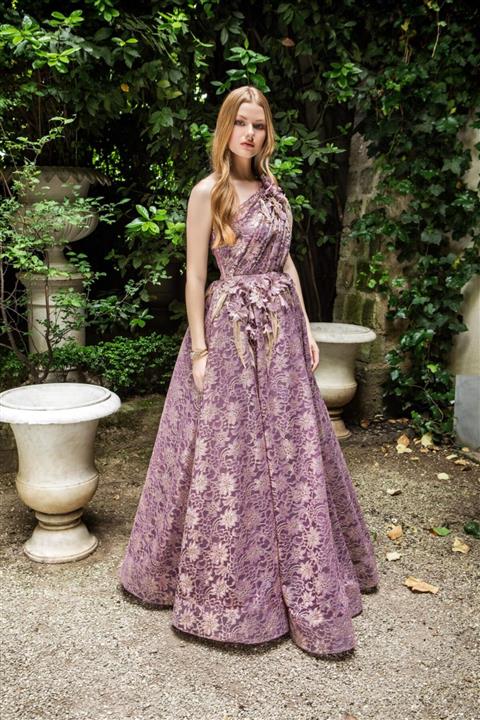 INVIDIA Kadın Fuşya Abiye Elbise