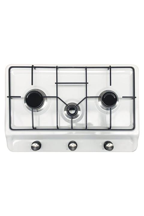 ERATO 3 Gözlü Lüx Setüstü Ocak Doğalgaz Beyaz