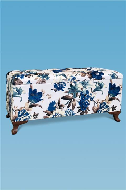 Berrado Çiftli Sandıklı Taş Işlemeli Puf Koltuk