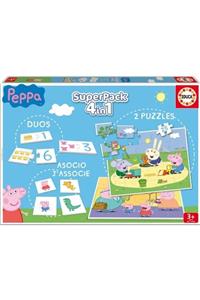 Educa Çocuk Educa Peppa Pig Eğitici Oyun Ve Puzzle Seti - Puzzle, Domino Ve Memory