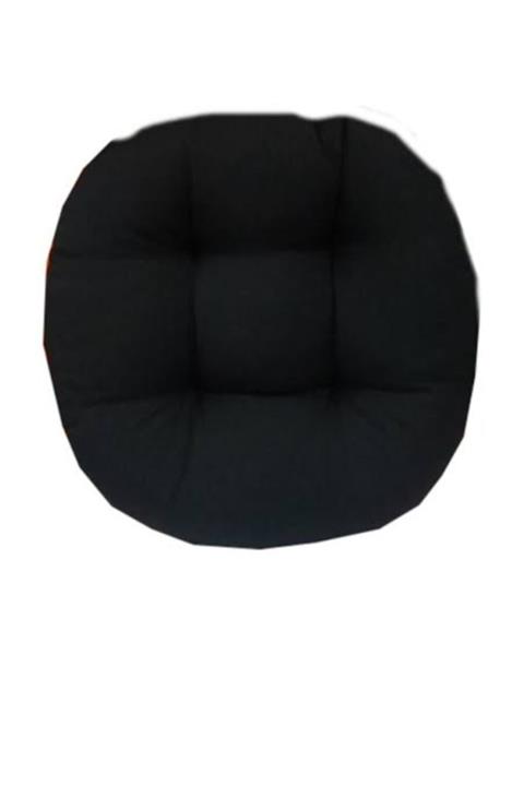 LİDYA TEKSTİL Siyah Kapitone Oturma Minderi  4 Adet