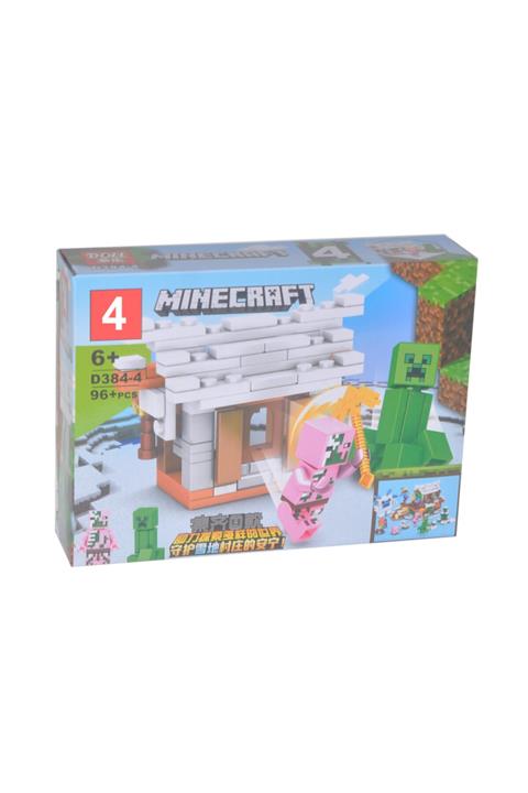 elife Es384-4 Lego Yapı Oyuncak Seti Minecraft My World Serisi 96 Parça