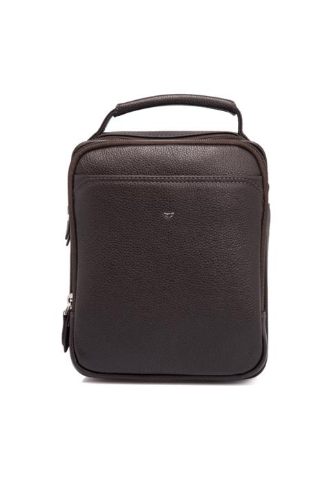 Tergan Kahve Deri Erkek Askılı Çanta 21393a7p