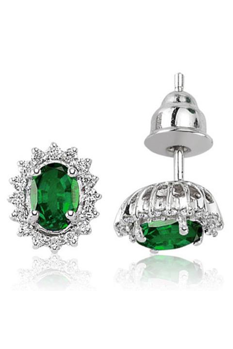 Emel Pırlanta 1.04 Ct. Pırlanta Zümrüt Küpe