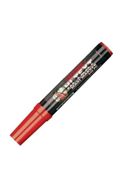 HiText Hı-text Permanent Marker 840 Maxı Kesik Uç Kırmızı 12 Li Kutu