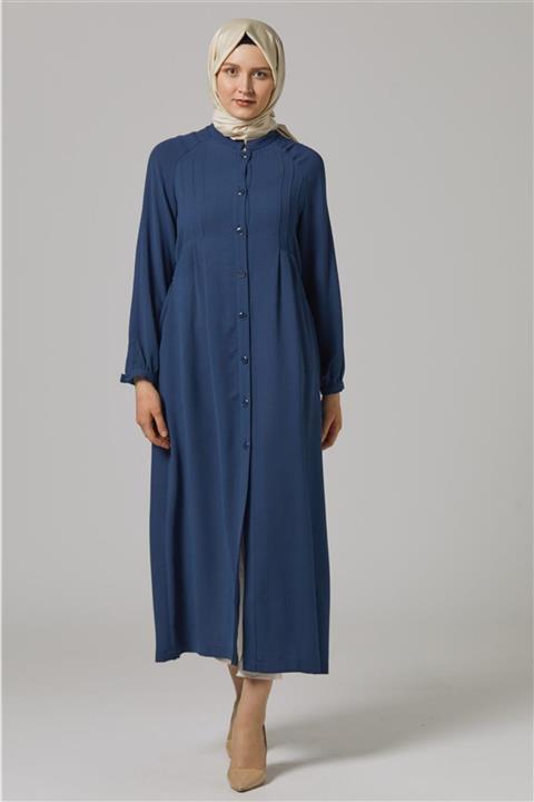 Tuğba Indigo Reglan Kol Pardesü-Tk-u6144-7