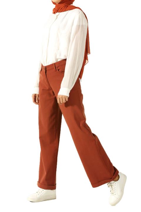 ALLDAY Kiremit Duble Paça Pantolon