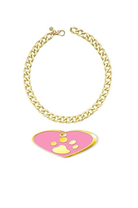 altın pati Kedi Köpek Kolyesi Gold+altın Kaplama Künye