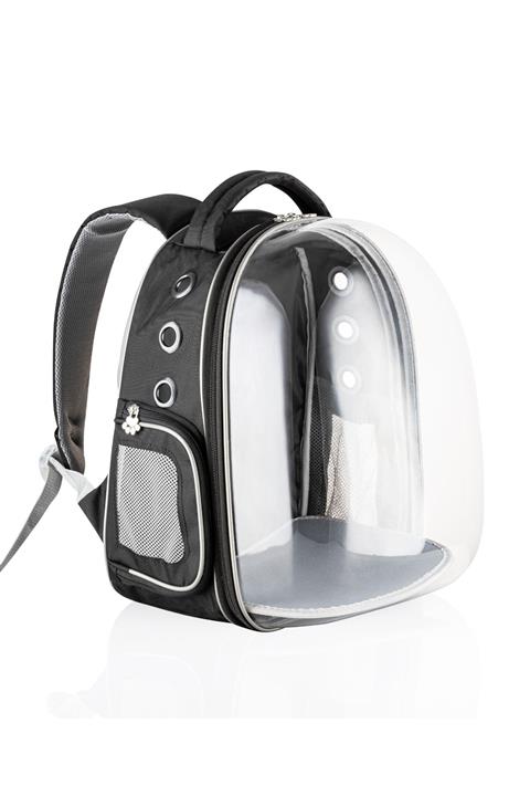 Pet Club Siyah Şeffaf Astronot Kedi Taşıma Çantası