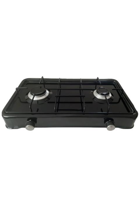 ERATO 2 Iki Gözlü Setüstü Ocak Tüp Uyumlu Siyah 2'li Ocak Büyük Boy 33*60 Cm.