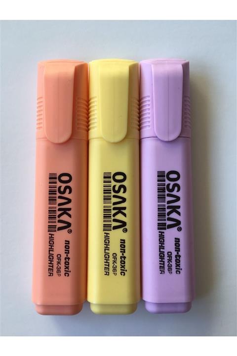 Osaka Pastel Renkler Fosforlu Kalem Seti 3'lü