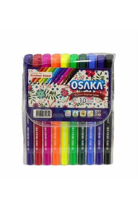 Osaka 10 Renk Fineliner Keçeli Kalem