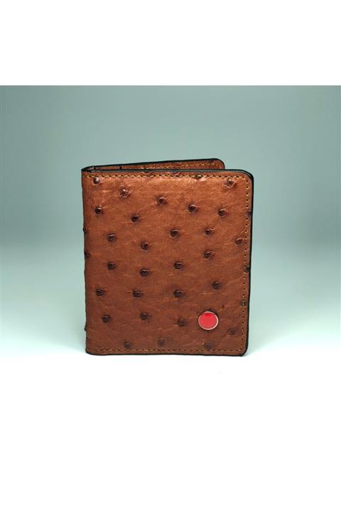 Deburi Gerçek Devekuşu Derisi Kartlık Cüzdan