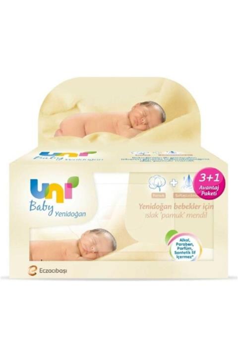 Uni Baby Yenidoğan Islak Havlu 3x40'lı