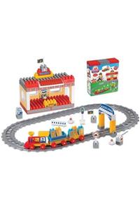 DEDE Raylı Tren Seti 65 Parça Lego Bloks Set