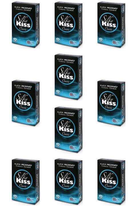 Silky Kiss Classic Prezervatif Condom 12 Li 10 Paket