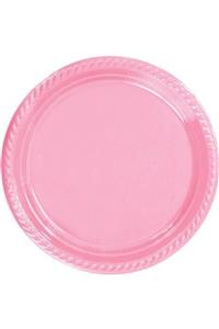 Yakamoz home Parti Aksesuar Pembe Plastik Tabak 22 Cm 25li