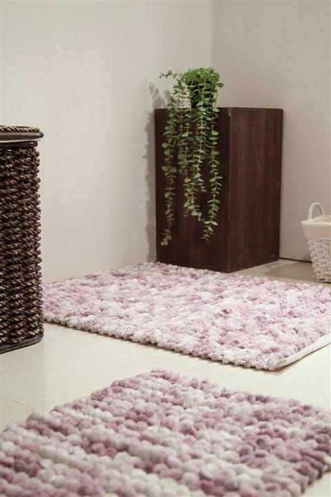 İrya Lila Banyo Paspas Takımı Ottova 60x90+40x60