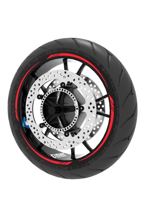 Çınar Extreme Reflektif Kırmızı 4 Parçalı Keskin Jant Şeridi Sticker