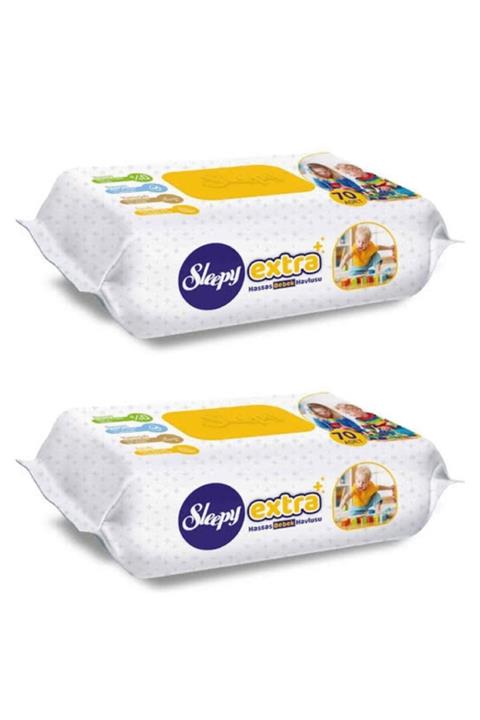 Sleepy Extra Hassas Bebek Havlusu 70 Yaprak 2 Adet