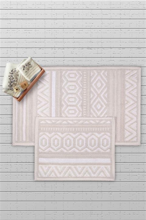 Bluenity Hat Pamuk 2'li Banyo Paspası 60x100 - 50x60 Cm