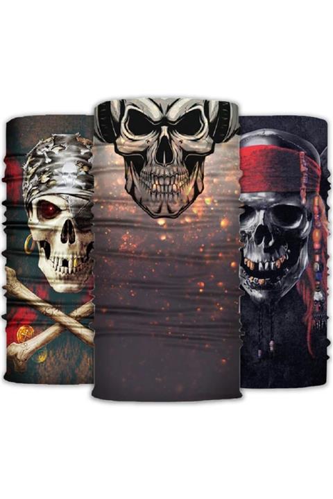 Knmaster Pirate  Buff Bandana 3'lü Paket