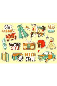 Ünsal Desing Retro , Vintage Sticker - 80'ler - Vespa -radyo - Laptop-ajanda-tablet- Sticker