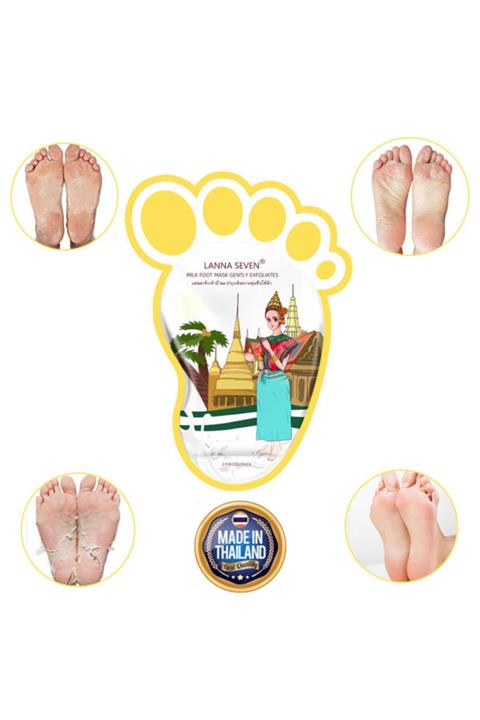 Ocean Lanna Seven Milk Foot Mask-white, Çorap Tipi Süt Ile Besleyen Soyulabilir Ayak Peeling Maskesi