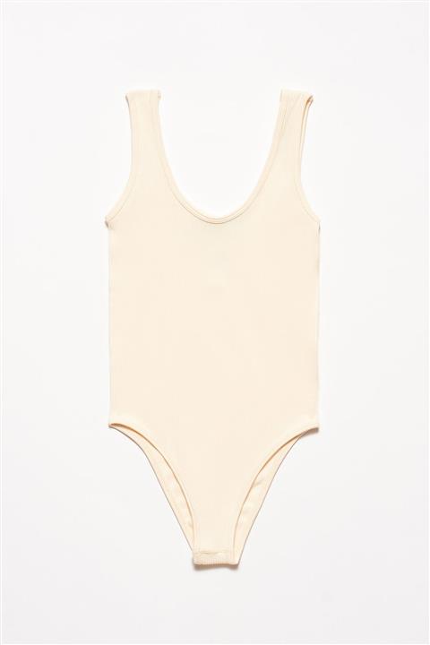 Dilvin Kadın Natural 3527 Alttan Dikişli Fitilli Body 101A03527